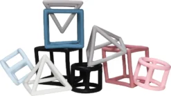 Label Label Roze 3 Stuks Geometrische Silicone Bijtringen LLST-15294 -Beste Babyproducten label label 3 stuks geometrische silicone bijtringen 1