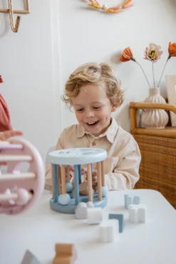 Label Label Blauw Houten Rollende Vormenstoof LLWT-34338 -Beste Babyproducten label label blauw houten rollende vormenstoof llwt 34338 4