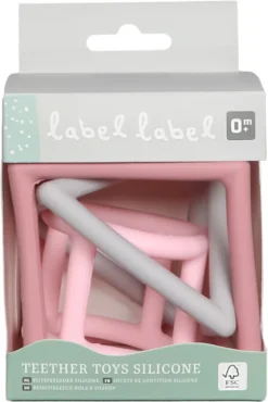 Label Label Roze 3 Stuks Geometrische Silicone Bijtringen LLST-15294 -Beste Babyproducten label label roze 3 stuks geometrische silicone bijtringen llst 15294 4