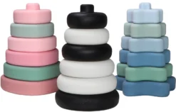 Label Label Zwart/Wit Silicone Stapeltoren LLST-15379 -Beste Babyproducten label label silicone stapeltoren 2 2