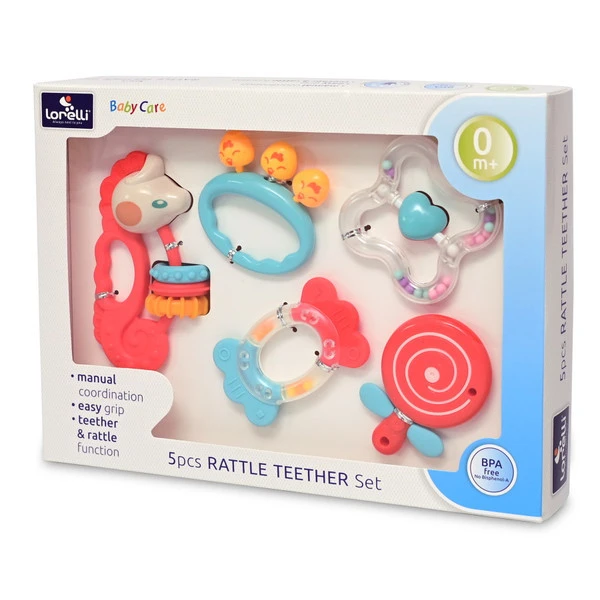 Lorelli 5 Stuks Rammelaar En Bijtring Set 1021075-0000 2 Lorelli 5 Stuks Rammelaar En Bijtring Set 1021075-0000 - Afbeelding 2