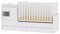 Lorelli Mini Max White 2-in-1 Bed En Commode 190/72 1015050-0024A
