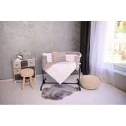 Lorelli Eva Abstract Leaves Grey/Beige 5-delige Set Voor Wieg En Ledikant 2080114-5001 -Beste Babyproducten lorelli wieg en ledikant set 5