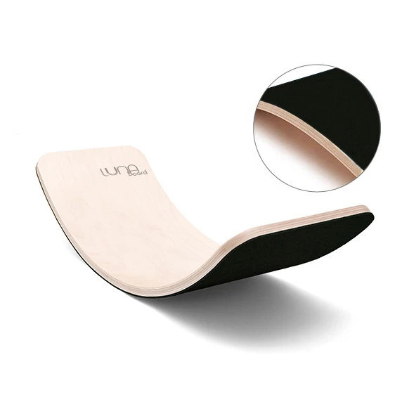 Luna Toys Houten Balansbord Met Zwart Vilt LU-36998 2 Luna Toys Houten Balansbord Met Zwart Vilt LU-36998 - Afbeelding 2