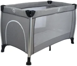 Ding Estilo Melee Grey Ledikant En Reisbedje -Beste Babyproducten mamaloes campingbedje aankleedvlak speelboog