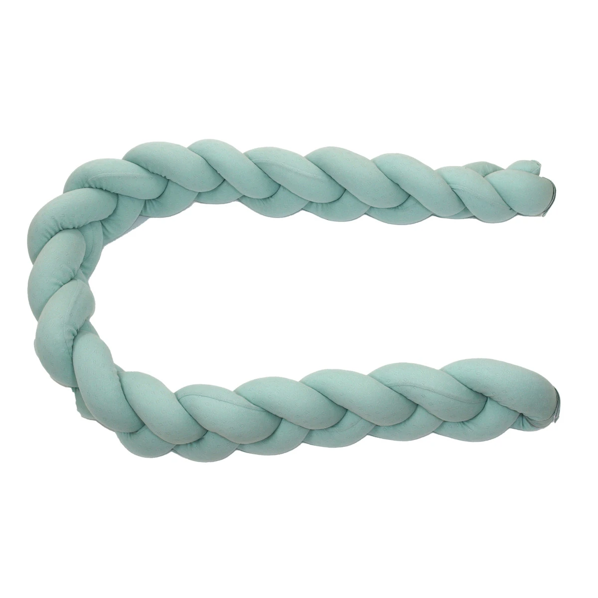 MamaLoes Amy Ajour Stonegreen 210 Cm Braided Bedbumper 84270 2 MamaLoes Amy Ajour Stonegreen 210 Cm Braided Bedbumper 84270 - Afbeelding 2