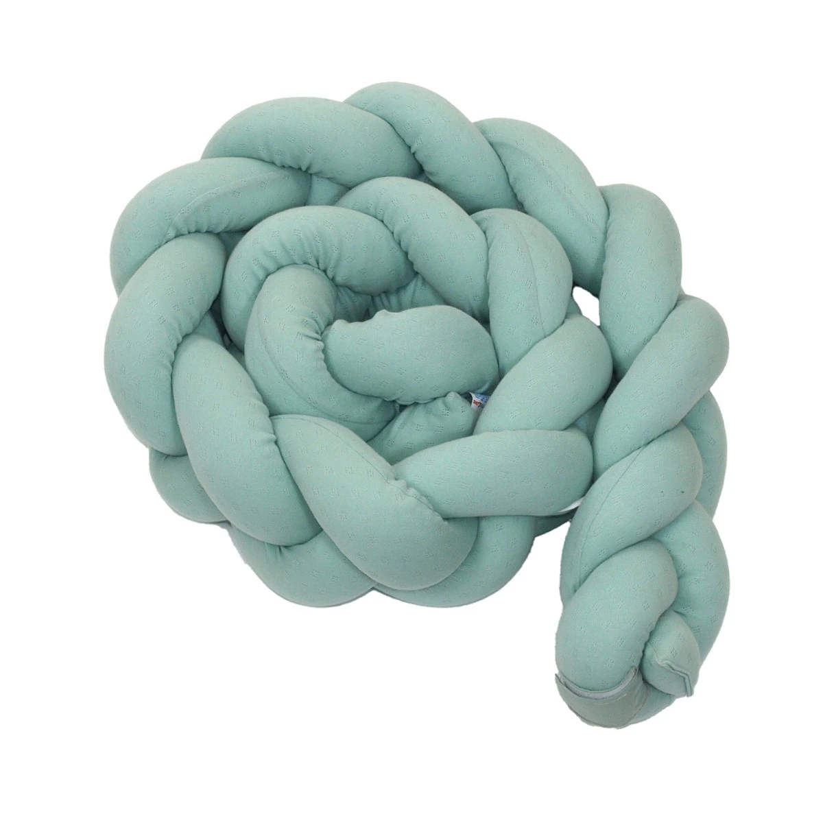 MamaLoes Amy Ajour Stonegreen 210 Cm Braided Bedbumper 84270 3 MamaLoes Amy Ajour Stonegreen 210 Cm Braided Bedbumper 84270 - Afbeelding 3