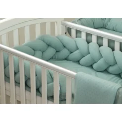 MamaLoes Amy Ajour Stonegreen 210 Cm Braided Bedbumper 84270 10 MamaLoes Amy Ajour Stonegreen 210 Cm Braided Bedbumper 84270 -Beste Babyproducten mamaloes amy ajour stonegreen 210 cm braided bedbumper 84270 5