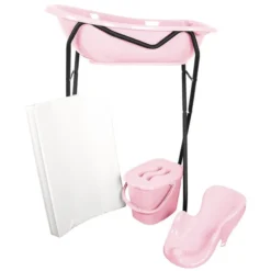 MamaLoes Badstandaard Zwart DM-029b 9 MamaLoes Badstandaard Zwart DM-029b -Beste Babyproducten mamaloes badset lichtroze met zwarte badstandaard 1 1