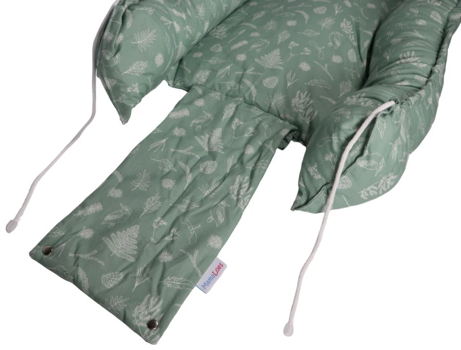 MamaLoes Botanical Stone Green Babynest 4 MamaLoes Botanical Stone Green Babynest - Afbeelding 4