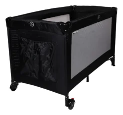 Ding Deluxe Black Campingbedje Incl. Bodemverhoger -Beste Babyproducten mamaloes ding deluxe black campingbedje incl. bodemverhoger 2