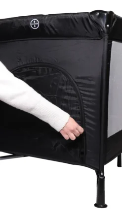 Ding Deluxe Grey Campingbedje Incl. Bodemverhoger -Beste Babyproducten mamaloes ding deluxe black campingbedje incl. bodemverhoger 7 1