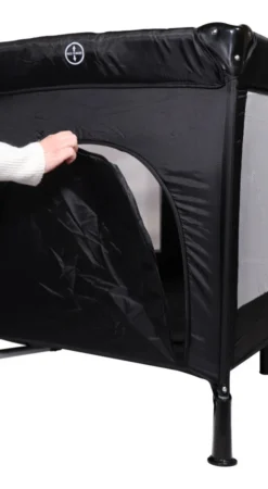 Ding Deluxe Grey Campingbedje Incl. Bodemverhoger -Beste Babyproducten mamaloes ding deluxe black campingbedje incl. bodemverhoger 8 1