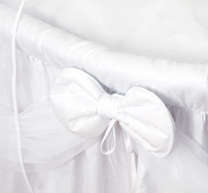 MamaLoes Royal Wit Voile Baby Wiegje 66756 2 MamaLoes Royal Wit Voile Baby Wiegje 66756 - Afbeelding 2