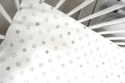 MamaLoes White/Grey Stars Boxdek W-388588 -Beste Babyproducten mamaloes white grey stars boxdek w 388588 8