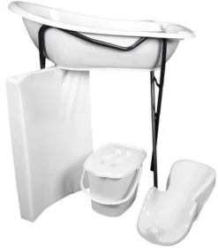 MamaLoes Wit Badset Incl. Graphite Badstandaard