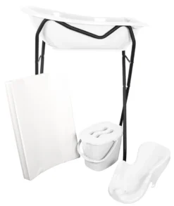 MamaLoes Wit Badset Incl. Zwarte Badstandaard