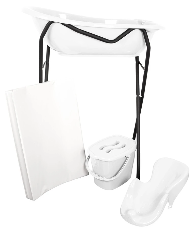 MamaLoes Wit Badset Incl. Zwarte Badstandaard 1 MamaLoes Wit Badset Incl. Zwarte Badstandaard