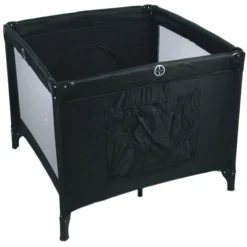 Ding Deluxe Black Inklapbare Box Incl. Bodemverhoger -Beste Babyproducten mamaloesboxzijvakzwart 4 1