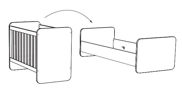 Meegroei Babykamer Naomi: Meegroei Ledikant En Commode 4 Meegroei Babykamer Naomi: Meegroei Ledikant En Commode - Afbeelding 4