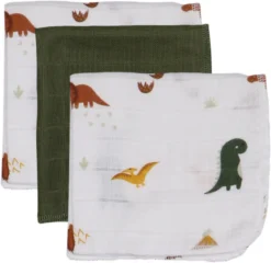 Blush & Blossom Dinosaurus Hydrofiel Starterset TR-BB443418 8 Blush & Blossom Dinosaurus Hydrofiel Starterset TR-BB443418 -Beste Babyproducten muslin mouth cloths set dinosaur blush blossom 00