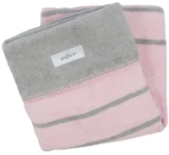 Zaffiro Grijs & Lichtroze Gestreept 75 X 100 Cm Wiegdeken 15120