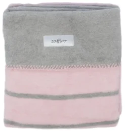 Zaffiro Grijs & Lichtroze Gestreept 75 X 100 Cm Wiegdeken 15120 -Beste Babyproducten rozegrijzestrependeken 4