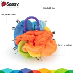 Sassy Crinkle Ball Texturen Speelbal S80370 -Beste Babyproducten sassy crinkle ball texturen speelbal 1