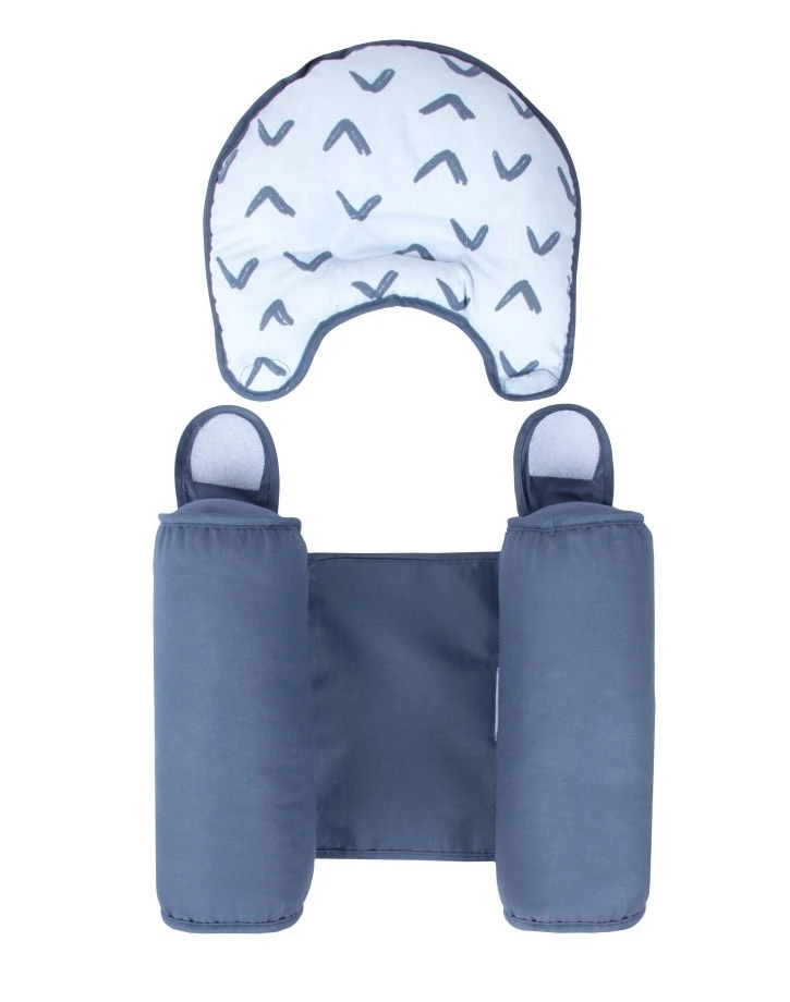 Sevibaby Blue Boomerang Steunkussen Met Hoofdkussentje 33-154 2 Sevibaby Blue Boomerang Steunkussen Met Hoofdkussentje 33-154 - Afbeelding 2