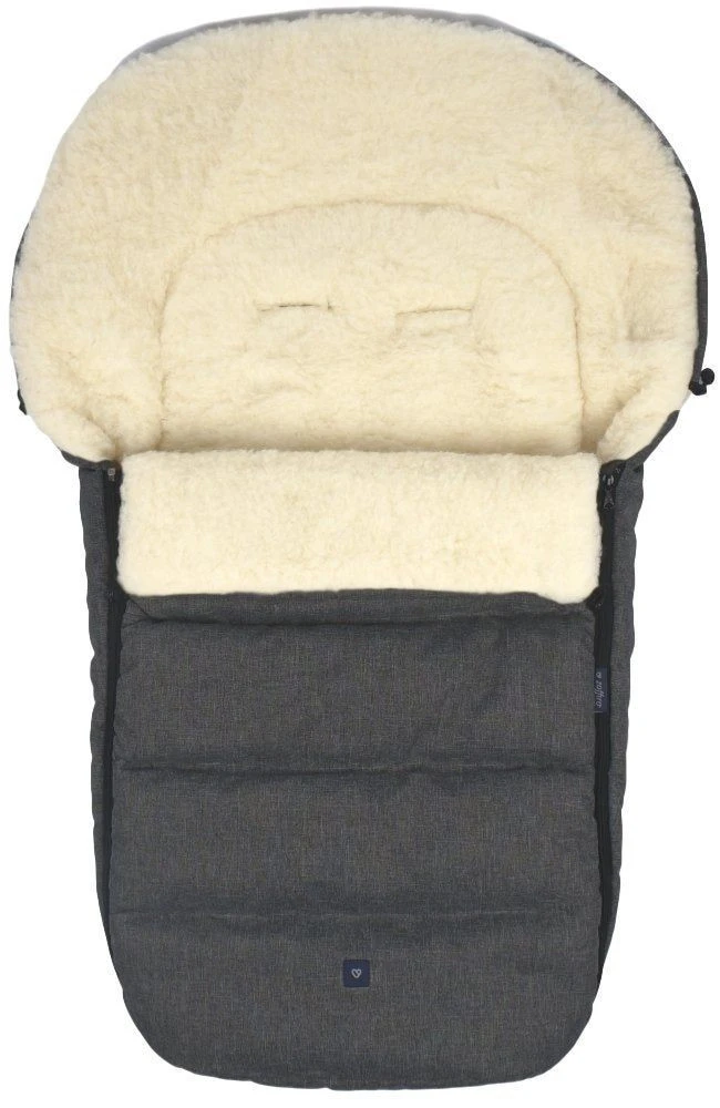 Zaffiro Wol Antraciet Melange Universele Afritsbare Voetenzak S77 1 Zaffiro Wol Antraciet Melange Universele Afritsbare Voetenzak S77