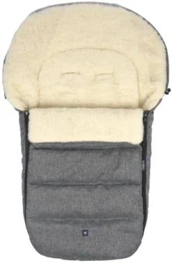 Zaffiro Wol Grijs Melange Universele Afritsbare Voetenzak S77