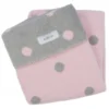 Zaffiro Grijs & Roze Gestipt 75 X 100 Cm Wiegdeken 15069