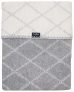 Zaffiro Grijs & Ecru Ruitjes 75 X 100 Cm Wiegdeken 43109